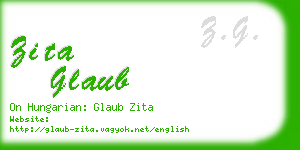 zita glaub business card